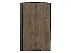 Шкаф верхний торцевой Флэт Brown Casella Oak 2S/Graphite 716*300*306