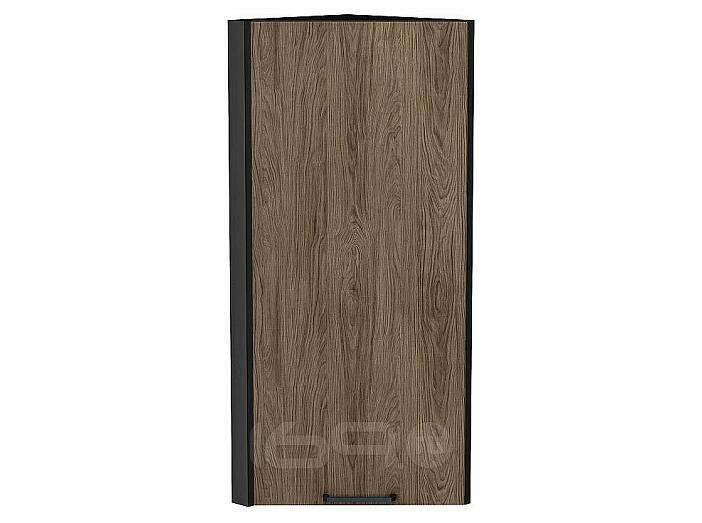 Шкаф верхний торцевой Флэт Brown Casella Oak 2S/Graphite 920*300*306