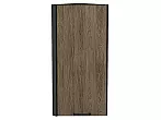 Шкаф верхний торцевой Флэт Brown Casella Oak 2S/Graphite 920*300*306