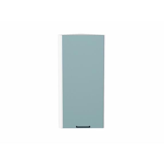 Шкаф верхний торцевой Флэт Grey-green In 2S/Белый 920*300*306