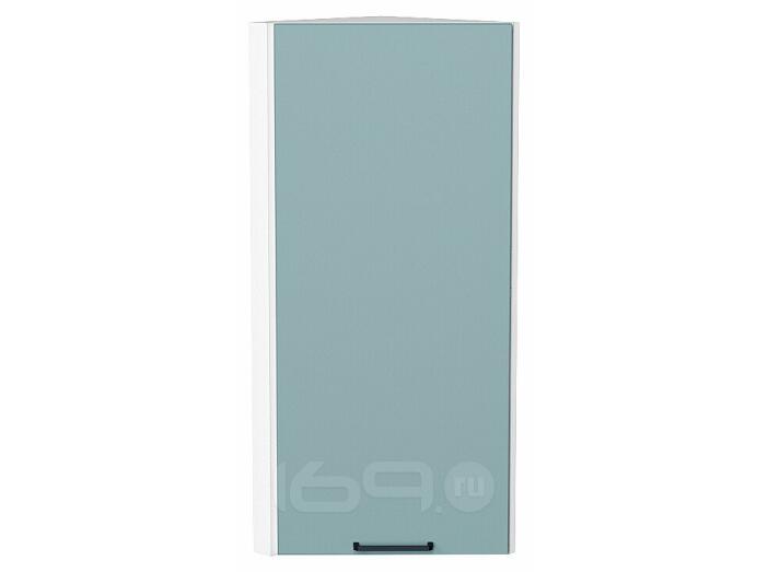 Шкаф верхний торцевой Флэт Grey-green In 2S/Белый 920*300*306