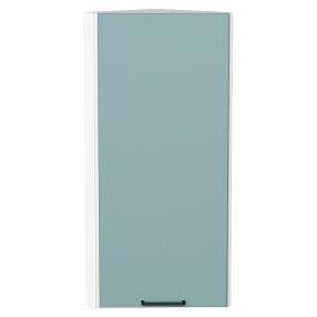 Шкаф верхний торцевой Флэт Grey-green In 2S/Белый 920*300*306