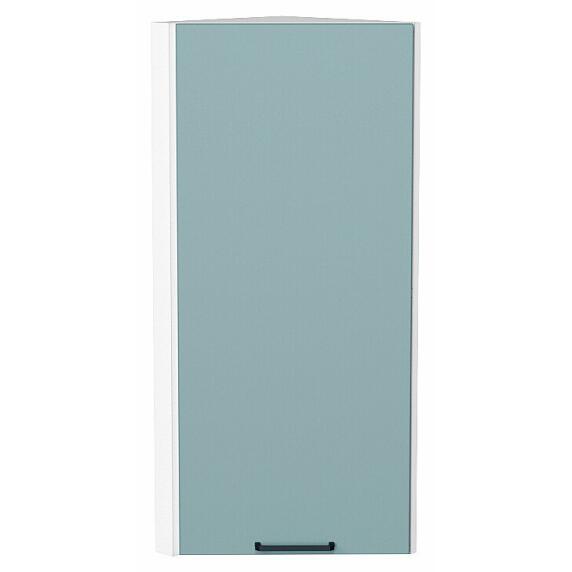 Шкаф верхний торцевой Флэт Grey-green In 2S/Белый 920*300*306