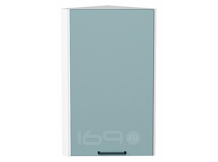 Шкаф верхний торцевой Флэт Grey-green In 2S/Белый 716*300*306