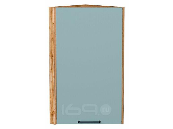 Шкаф верхний торцевой Флэт Grey-green In 2S/Дуб Вотан 716*300*306