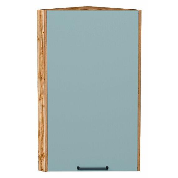 Шкаф верхний торцевой Флэт Grey-green In 2S/Дуб Вотан 716*300*306