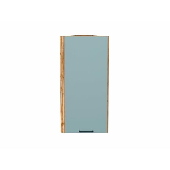 Шкаф верхний торцевой Флэт Grey-green In 2S/Дуб Вотан 920*300*306