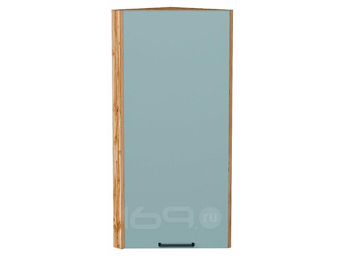 Шкаф верхний торцевой Флэт Grey-green In 2S/Дуб Вотан 920*300*306
