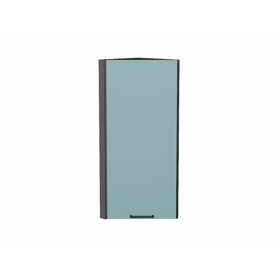 Шкаф верхний торцевой Флэт Grey-green In 2S/Graphite 920*300*306
