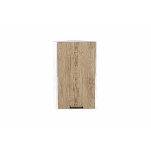 Шкаф верхний торцевой Флэт Natural Casella Oak 2S/Белый 716*300*306