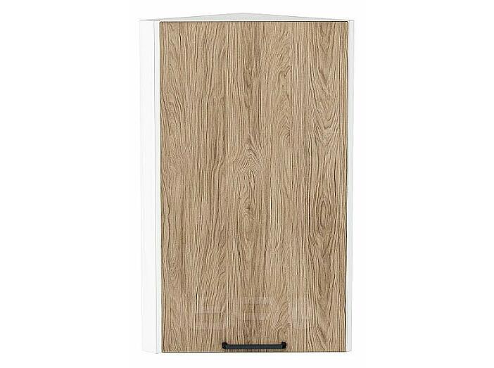Шкаф верхний торцевой Флэт Natural Casella Oak 2S/Белый 716*300*306