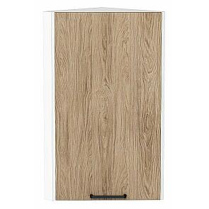Шкаф верхний торцевой Флэт Natural Casella Oak 2S/Белый 716*300*306