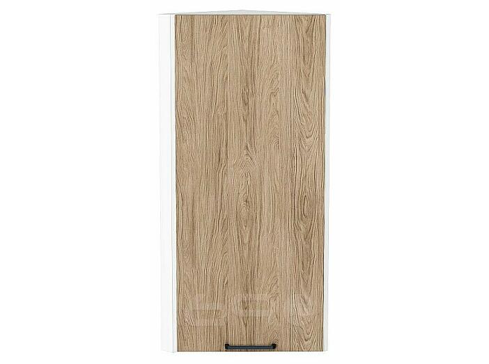 Шкаф верхний торцевой Флэт Natural Casella Oak 2S/Белый 920*300*306