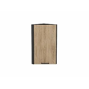 Шкаф верхний торцевой Флэт Natural Casella Oak 2S/Graphite 716*300*306