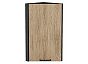 Шкаф верхний торцевой Флэт Natural Casella Oak 2S/Graphite 716*300*306