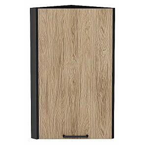 Шкаф верхний торцевой Флэт Natural Casella Oak 2S/Graphite 716*300*306