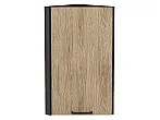 Шкаф верхний торцевой Флэт Natural Casella Oak 2S/Graphite 716*300*306