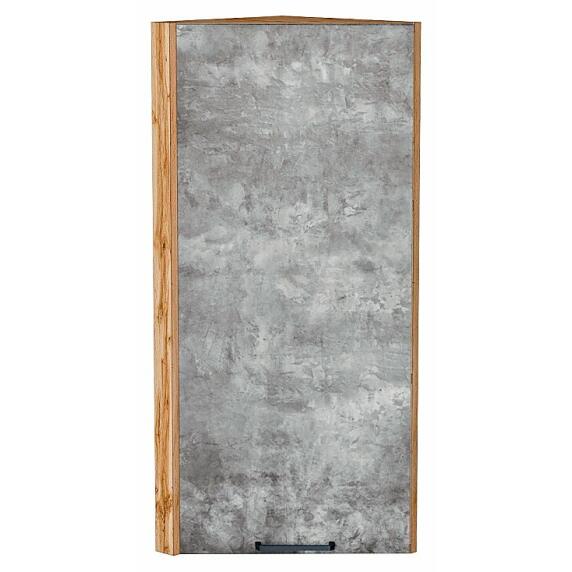 Шкаф верхний торцевой Флэт Temple Stone 2S/Дуб Вотан 920*300*306