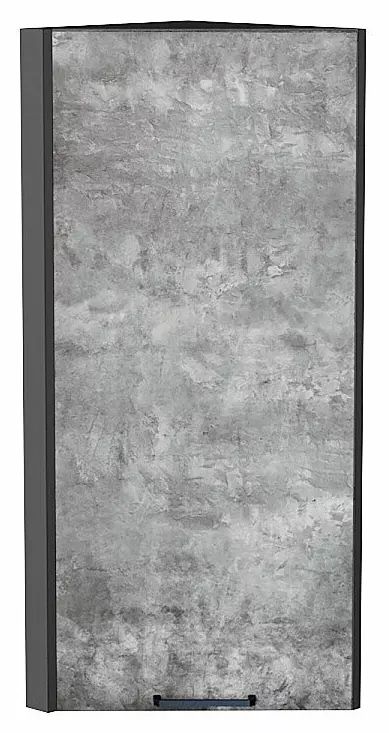 Шкаф верхний торцевой Флэт Temple Stone 2S/Graphite 920*300*306