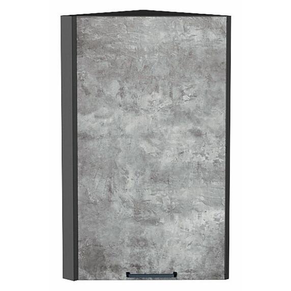 Шкаф верхний торцевой Флэт Temple Stone 2S/Graphite 716*300*306