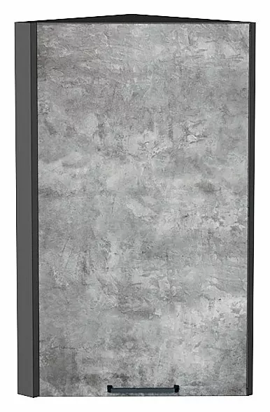 Шкаф верхний торцевой Флэт Temple Stone 2S/Graphite 716*300*306