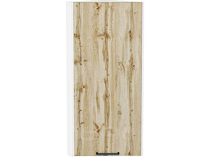 Шкаф верхний торцевой Флэт Wotan Oak 2S/Белый 920*300*306
