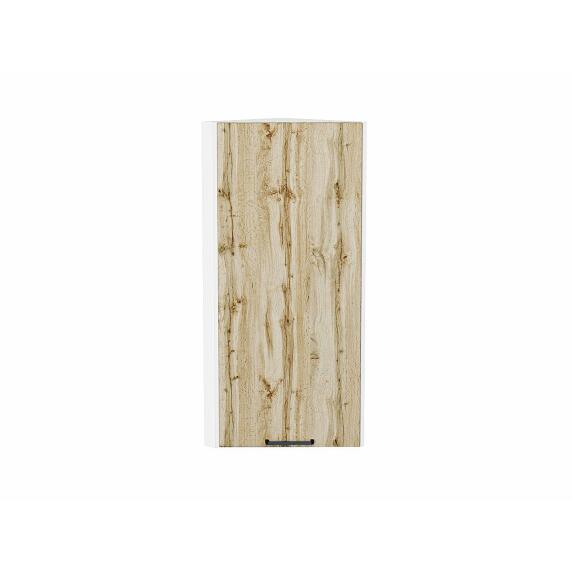 Шкаф верхний торцевой Флэт Wotan Oak 2S/Белый 920*300*306