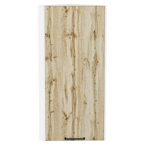 Шкаф верхний торцевой Флэт Wotan Oak 2S/Белый 920*300*306
