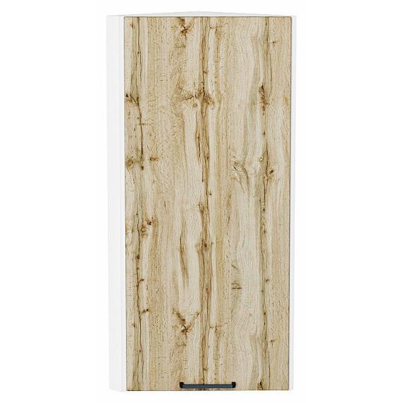 Шкаф верхний торцевой Флэт Wotan Oak 2S/Белый 920*300*306