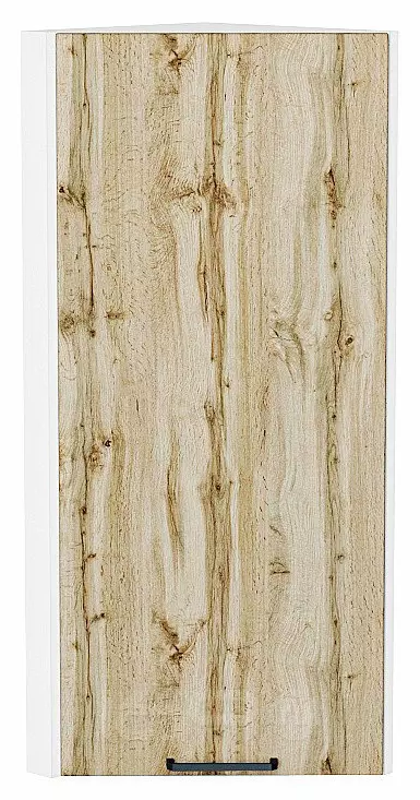Шкаф верхний торцевой Флэт Wotan Oak 2S/Белый 920*300*306