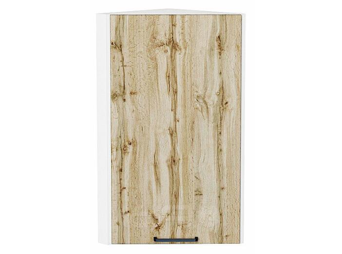 Шкаф верхний торцевой Флэт Wotan Oak 2S/Белый 716*300*306