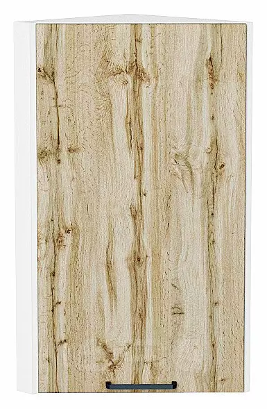 Шкаф верхний торцевой Флэт Wotan Oak 2S/Белый 716*300*306