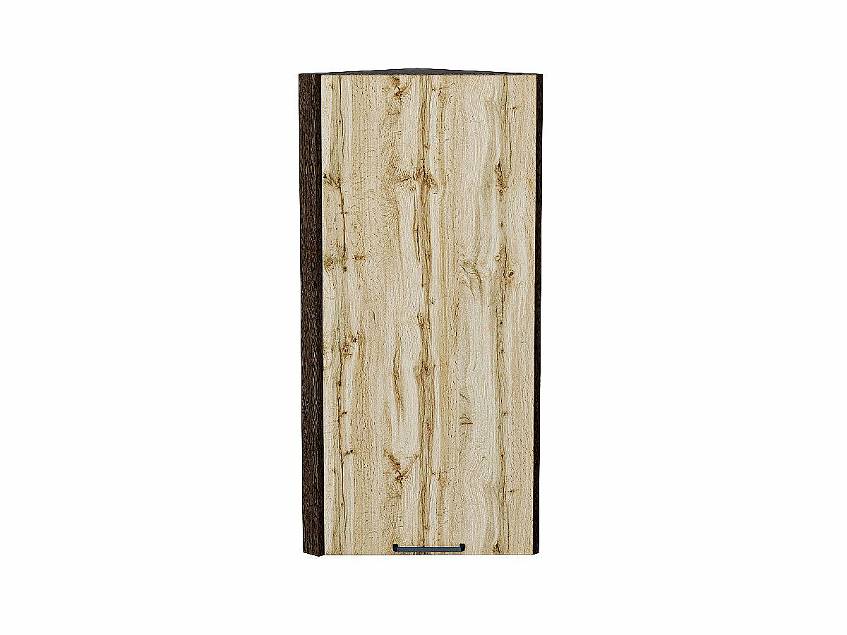 Шкаф верхний торцевой Флэт Wotan Oak 2S/Графит 920*300*306