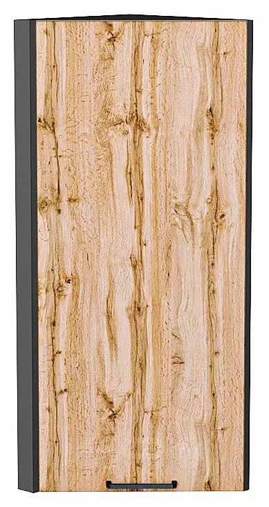 Шкаф верхний торцевой Флэт Wotan Oak 2S/Graphite 920*300*306