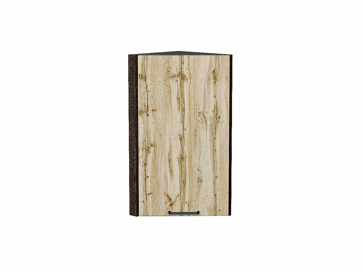 Шкаф верхний торцевой Флэт Wotan Oak 2S/Графит 716*300*306