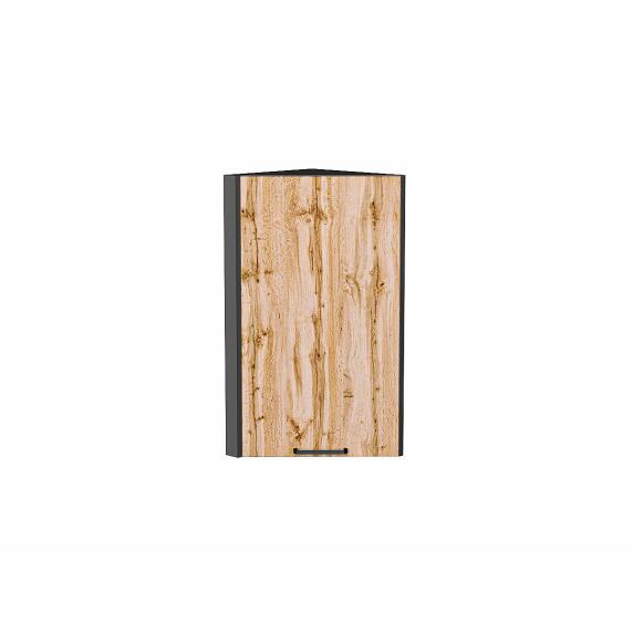 Шкаф верхний торцевой Флэт Wotan Oak 2S/Graphite 716*300*306