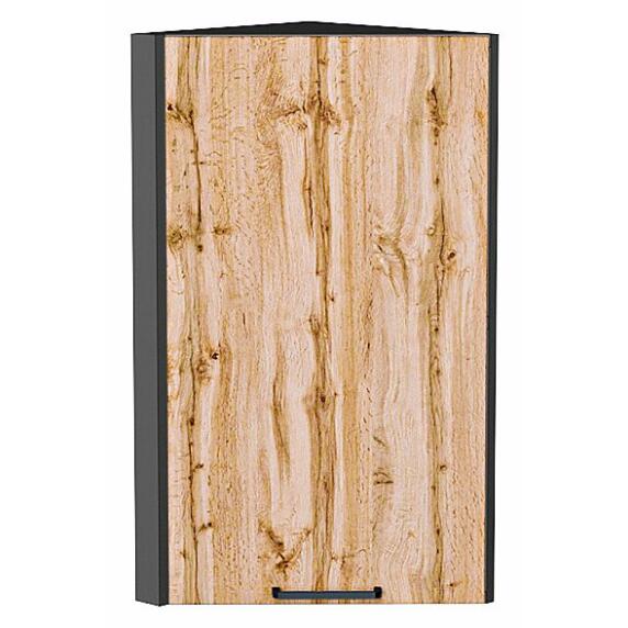 Шкаф верхний торцевой Флэт Wotan Oak 2S/Graphite 716*300*306