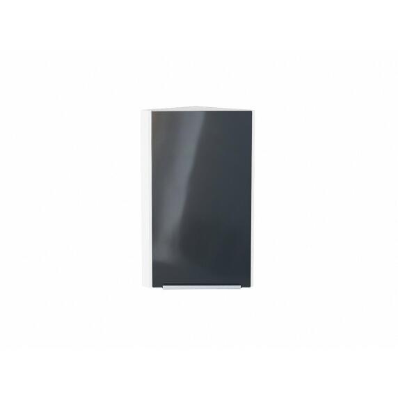 Шкаф верхний торцевой Фьюжн Anthracite Белый 716*300*306