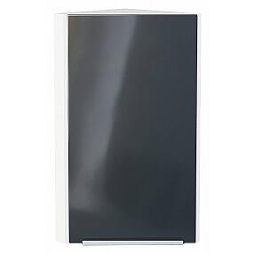 Шкаф верхний торцевой Фьюжн Anthracite Белый 716*300*306