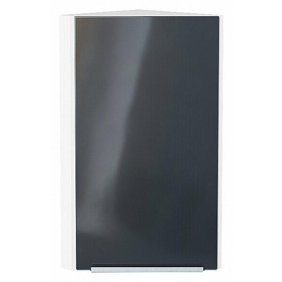 Шкаф верхний торцевой Фьюжн Anthracite Белый 716*300*306