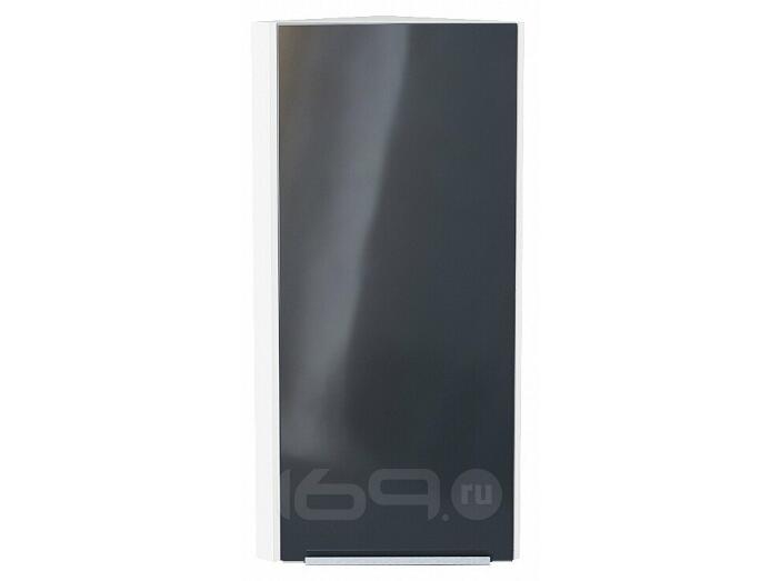 Шкаф верхний торцевой Фьюжн Anthracite Белый 920*300*306