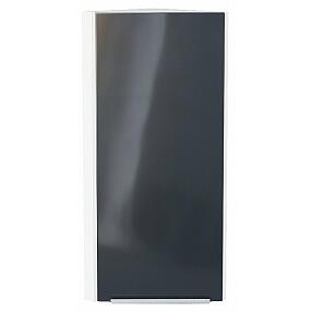 Шкаф верхний торцевой Фьюжн Anthracite Белый 920*300*306