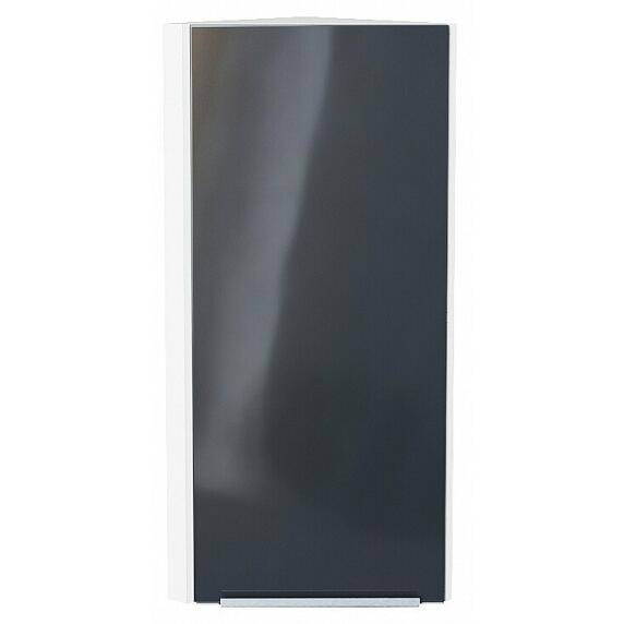 Шкаф верхний торцевой Фьюжн Anthracite Белый 920*300*306