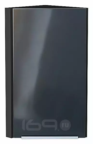 Шкаф верхний торцевой Фьюжн Anthracite Graphite 716*300*306