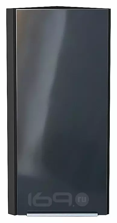 Шкаф верхний торцевой Фьюжн Anthracite Graphite 920*300*306