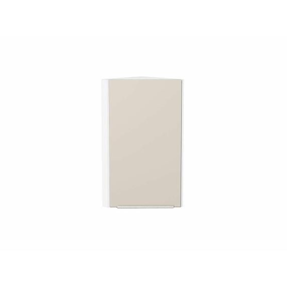 Шкаф верхний торцевой Фьюжн Cream Silk/Белый 716*300*306
