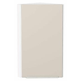 Шкаф верхний торцевой Фьюжн Cream Silk/Белый 716*300*306