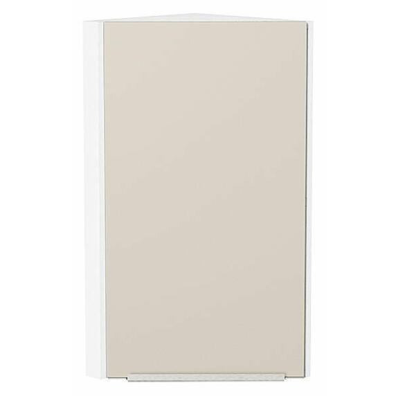 Шкаф верхний торцевой Фьюжн Cream Silk/Белый 716*300*306