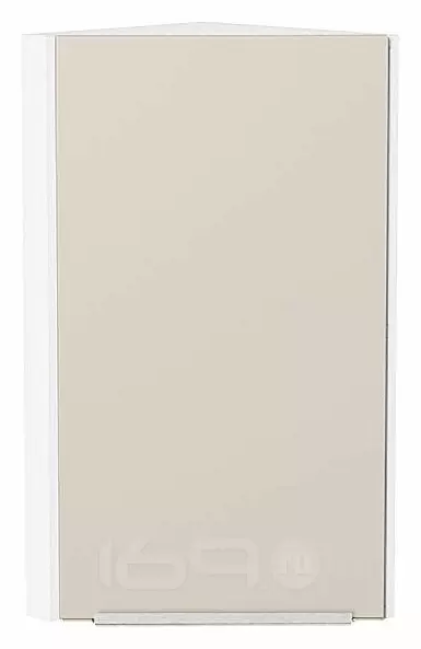 Шкаф верхний торцевой Фьюжн Cream Silk/Белый 716*300*306