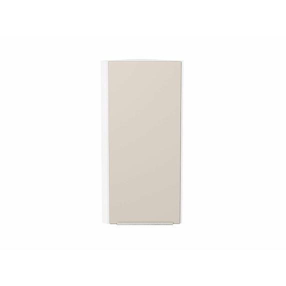 Шкаф верхний торцевой Фьюжн Cream Silk/Белый 920*300*306